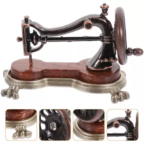 Sewing Machine Model Mini Sewing Machine Figurine Miniature Furniture Pretend - Picture 1 of 11
