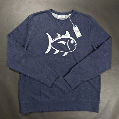 Sudadera suéter Southern Tide para hombre Gameday Skipjack azul con logotipo grande talla L Foto 1 de 4