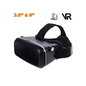 Casque Vr Universel Réalité Virtuelle 3d Ajustable Smartphone 3.5-6 Pouces Noir - Picture 1 of 12