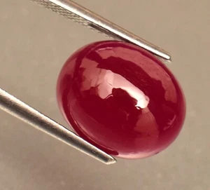 Rubí Natural Cabujón Forma Ovalada 11 Ct Certificado Mozambique Rubí Piedra Preciosa - Imagen 1 de 5