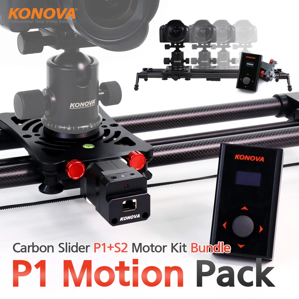 Konova Motorized Bundle P1 Carbon Camera Slider with Bag Parallax 4 Sizes exist - Image 1 of 4