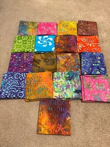 RIESIGES SET BATIK FETTVIERTEL (17) - KEINE DUPLIKATE - Bild 1 von 6