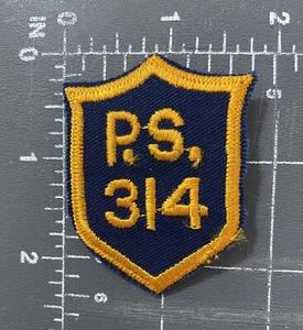 P.S. Vintage 314 Crest Shield Patch PS Scuola Pubblica New York City Manhattan NYC - Foto 1 di 9