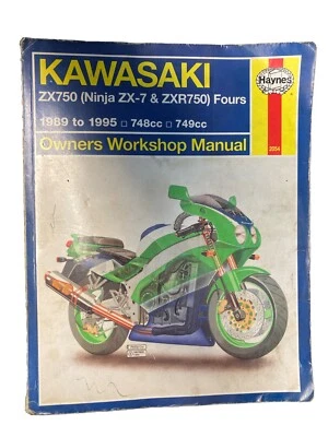 Manual de reparación Haynes 89-95 Kawasaki ZX750 (Ninja ZX-7 y ZXR750) DYI Libros Foto 1 de 2