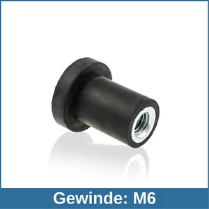 Verbindungselemente mit Gewinde M6 NK 55°Shore Stahl verzinkt - Picture 1 of 3