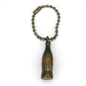 Vintage Coca Cola Coke Brass Replica Bottle Keychain - Picture 1 of 4