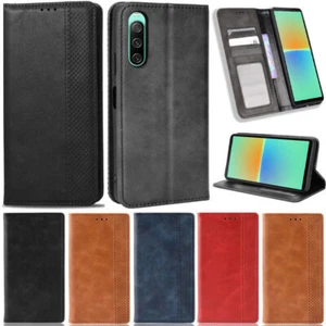 Flip Leather Magnetic Wallet Phone Case For Sony 5 IV 1 IV 10 IV L4 10 II 5 III - Picture 1 of 55