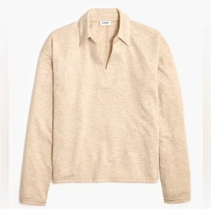 J. Crew Soft Terry Polo Shirt Long Sleeve Women’s Small Cream - Picture 1 of 12