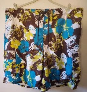 Bañador OP Ocean Pacific para Hombres 2XL Forrado Verde azulado Floral Hawaiano Board Shorts - Imagen 1 de 9