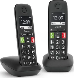 Gigaset E290E - Duo Senioren DECT telefoon - Zwart - Photo 1/2
