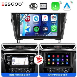 4+64 GB para Nissan Rogue 2013-2017 radio de coche estéreo Android 14.0 Carplay GPS NAVEGACIÓN - Imagen 1 de 13