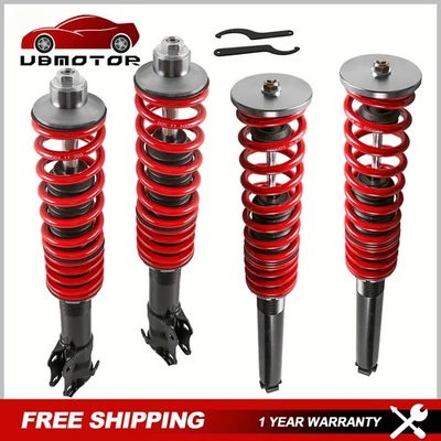 Set 4 Coilovers Strut Shock For Volkswagen Golf Cabrio Jetta Corrado Adj Height - Image 1 of 4