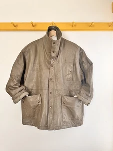 HAI SPORTS GEAR Issey Miyake Vintage 80er Leder Bomber Mantel Jacke M - Bild 1 von 12