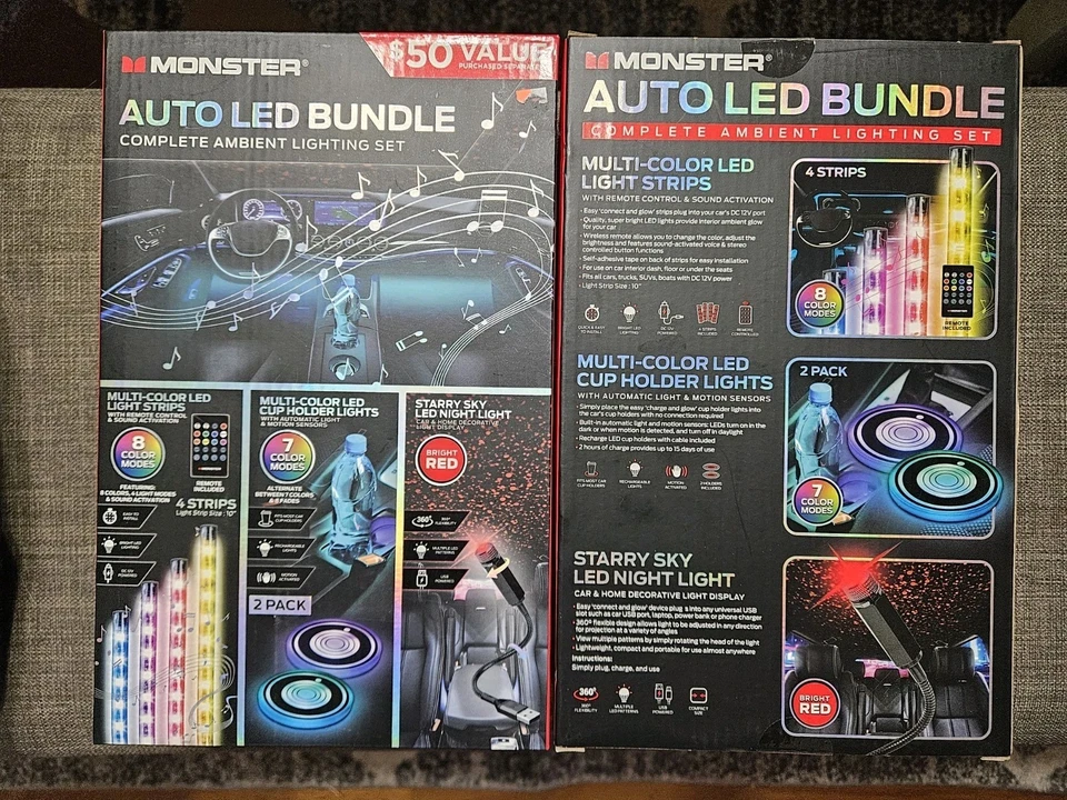 Monster Kit de Iluminación LED Automática 5 Piezas Sellado Foto 1 de 1