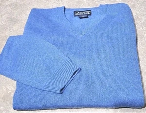Suéter tejido jersey cuello en V LANDS END-azul marino 100 % cachemir, para mujer-(S) 6-8 - Imagen 1 de 3