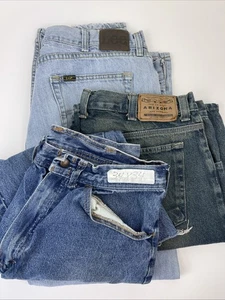 Denim Blue Jeans Scraps Craft Quilt DIY Upcycle Sew Project 4 lb Lot - Picture 1 of 9