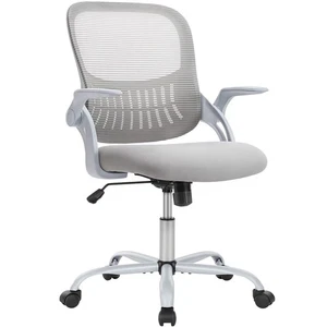 Ergonomischer Computerstuhl mit mittlerer Rückenlehne höhenverstellbar mit Lordosenstütze - Bild 1 von 9