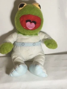 Vintage 1984 Kermit the Frog Muppet Babies Plush Hasbro Pampers 9" - Picture 1 of 7