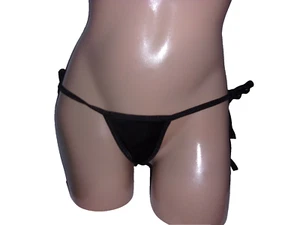 Neu Sexy exotische Bikinihose weiter Rücken zum Binden seitlich schwarz Einheitsgröße  - Bild 1 von 2