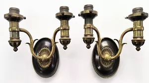 PAIR... E F Caldwell & Company 2-Arm Sconces in Bronze. Original and Beautiful. - Picture 1 of 8