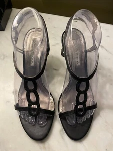 Via Spiga Heels Black Strappy Size 7 M - Picture 1 of 11