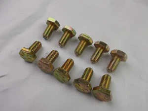 Hex Head Bolt 1/4"- 28 x 1/2" Long "10 Bolts" Grade 8 Zinc 1/4-28x1/2 - Picture 1 of 3