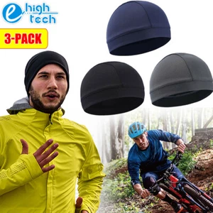 3PCS Men Skull Cap Helmet Liner Quick Drying Outdoor Cycling Running Beanie Hat - Picture 1 of 11