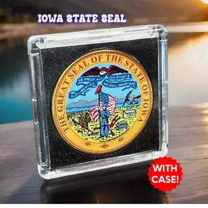 IOWA State Seal Challenge moneta colorata USA inclusa! Nuovissimo di zecca! - Foto 1 di 11