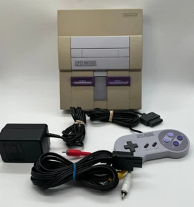 Consola Super Nintendo SNES Paquete con Controlador y Cables-Amarillo PROBADO/FUNCIONA - Imagen 1 de 17