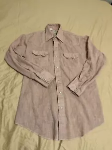 Dee Cee Pearl Snap Vintage Western Rockabilly Shirt 1960s 16/33 Sawtooth Pocket - Picture 1 of 8