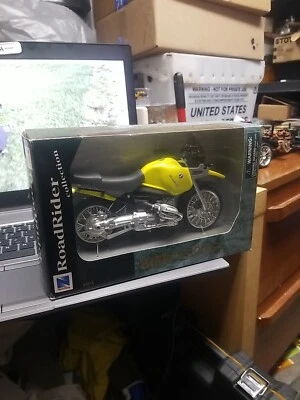 RoadRider Collection BMW R1100 GS Bicicleta Estado Perfeito Newray 1:12 43573 Amarela  - Imagem 1 de 4