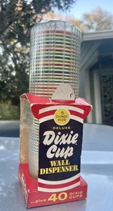 Vintage NEW OLD STOCK DIXIE Tassenspender klar Kunststoff Getränkehalter Paket 60er Requisite - Bild 1 von 7