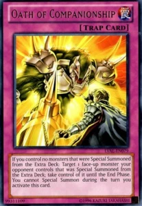 Tarjeta Yu-Gi-Oh Oath of Companionship LVAL-EN079 plateada rara (U) nueva - Imagen 1 de 3