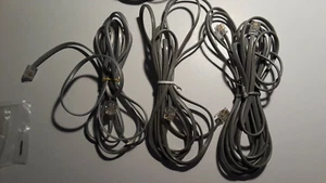 10pc Lot RJ11 6P4C Modular Telephone Cable Phone Cords + 15 conn + 2 adaptors - Picture 1 of 12