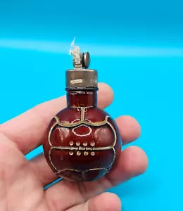 Rare Vintage GES. GESCH. Glass Soccer Ball Petrol Lighter Working GERMANY - Picture 1 of 13