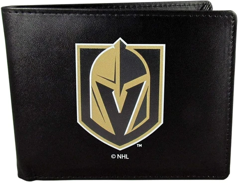 Vegas Golden Knights Leather Bi-Fold Wallet, NHL Licensed Cover