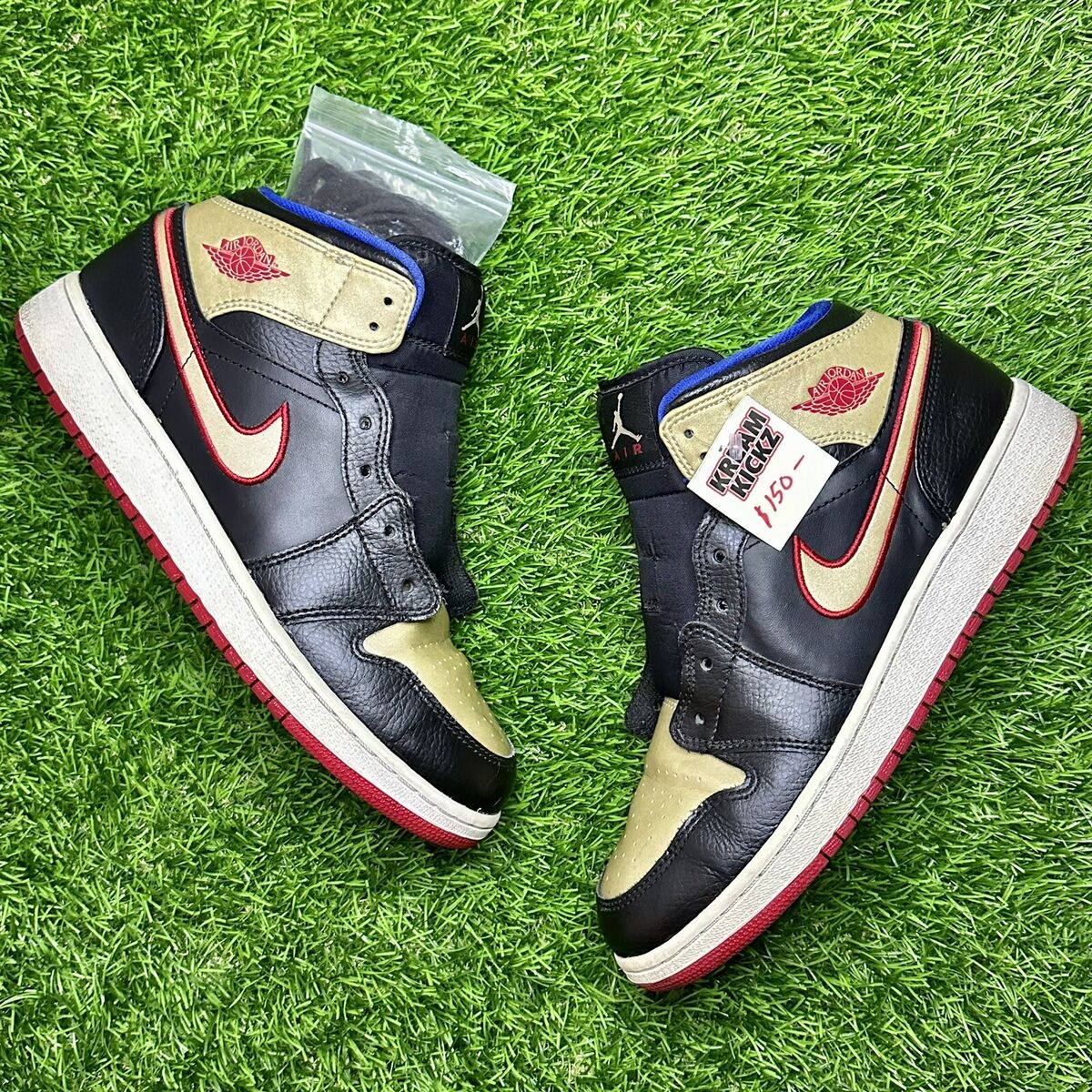 Jordan 1 Mid Black Gold Red for Sale | Authenticity Jordan 1 Mid Black Gold Red for Sale | Authenticity