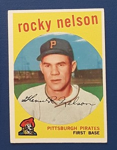 1959 Topps Baseball #446 Rocky Nelson - Pittsburgh Pirates - EX++