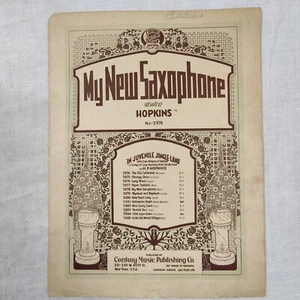 Rare 1934 Antique Hopkins Waltz MY NEW SAXOPHONE 2978 Piano Sheet Song Book - Picture 1 of 24