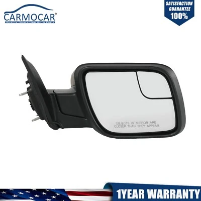 Espejo retrovisor eléctrico para Ford Explorer 2011-2015 lado derecho manual plegable negro texturizado Foto 1 de 4