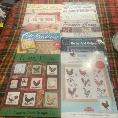 11x Cross stitch bundle ~ Collection of Books/Charts/Magazine📘 - Image 1 of 4