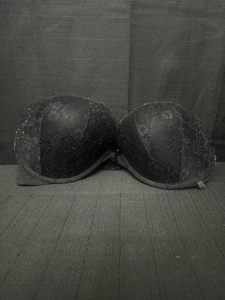 Victoria's Secret Pushup-BH Multiway Front Druckknopf 40DD einfarbig schwarz Blumen Spitze - Bild 1 von 3