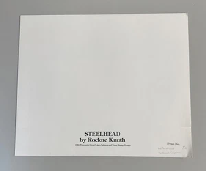 1984 Wisconsin State Trout & Salmon Stamp and Print by Rockne Knuth - Picture 1 of 9