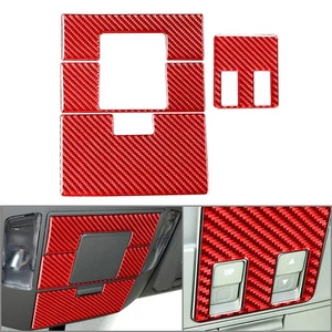 4ⅹ Leselicht-Abdeckungs-Verkleidung für Toyota Tundra 2014-2021 Kohlefaser-Rot - Picture 1 of 10