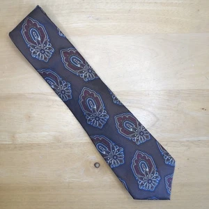CHRISTIAN DIOR tie MONSIEUR Silk Fabric Woven in USA Brown, Burgundy, Necktie - Picture 1 of 7