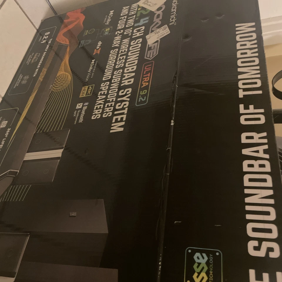 Nakamichi Shockwafe Ultra 9.2.4Ch 1000W Soundbar w Dolby Atmos, Dolby Vision+SSE - Image 1 of 2