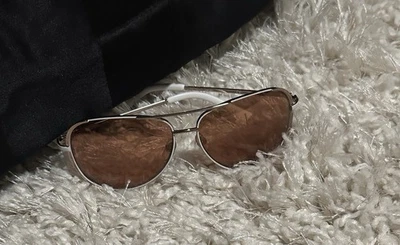 Michael Kors Women's Sunglasses Pre-owned White Frame Rose Gold Mirrored Lens - Image 1 of 4