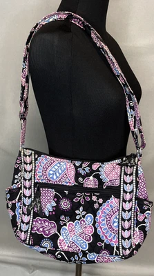Vera Bradley Cartera Bolso Alpino Floral Bolso Bandolera Cachemira Ajustable 9x11.5x4 Foto 1 de 4