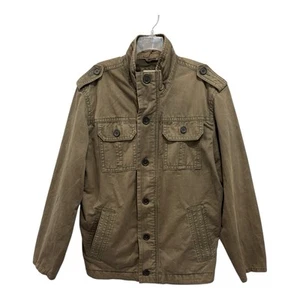 Old Navy Jacket Mens XL Army Green Military Utility Work Field Zip Button Up HD - Picture 1 of 12