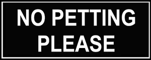 Pair of Patches - "NO PETTING PLEASE" - Picture 1 of 1